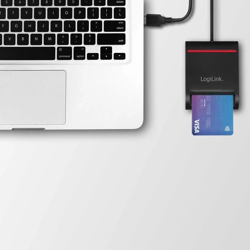 LogiLink Prisijungti | USB 2.0 kortelių skaitytuvas, skirtas smart ID | CR0047 | Kortelių skaitytuvas