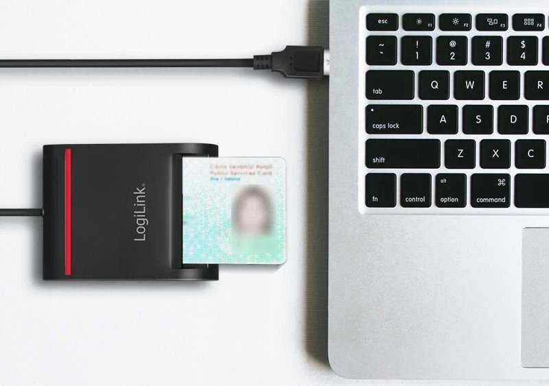 LogiLink Prisijungti | USB 2.0 kortelių skaitytuvas, skirtas smart ID | CR0047 | Kortelių skaitytuvas