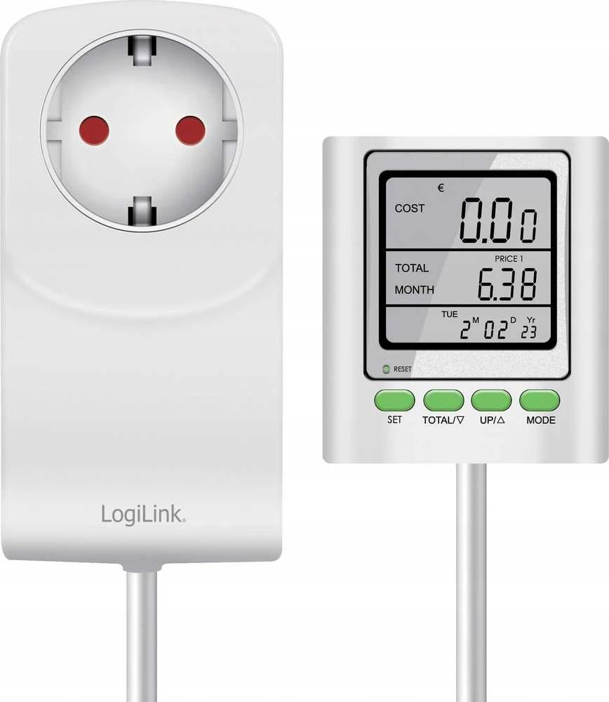 „LogiLink“ energijos sąnaudų matavimo prietaisas CO2 emisijai apskaičiuoti