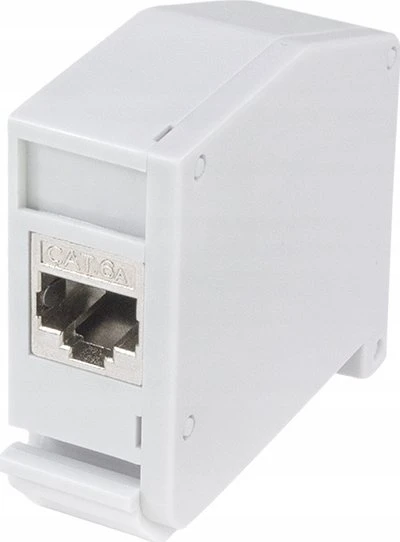 LogiLink LogiLink Hutschienenadapter m.Cat.6A-Kupplung,2xRJ45-Buchse