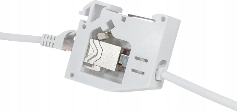 LogiLink LogiLink Hutschienenadapter m.Cat.6A-Kupplung,2xRJ45-Buchse
