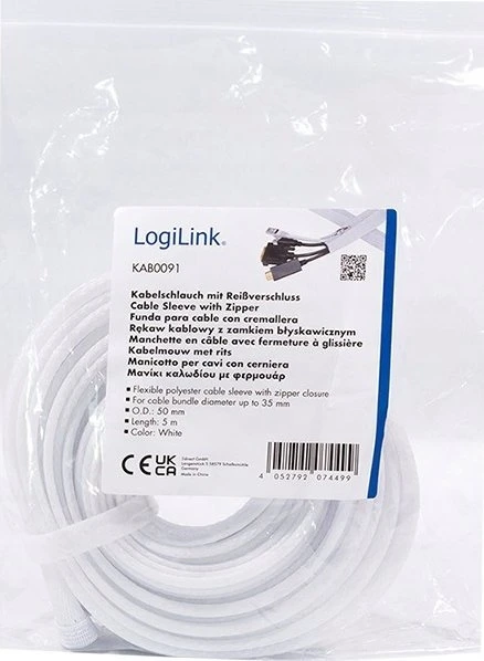 „LogiLink“ lankstus 5,0 m x 50 mm baltas