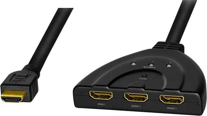 „LogiLink HD0040“ HDMI skirstytuvas 1x3/3x1 prievadas, 4K/30 Hz, CEC, dvitiesis, surištas