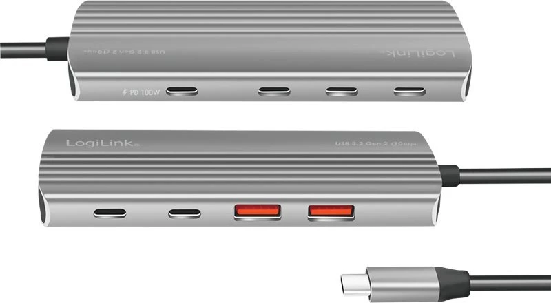 LogiLink Hub USB3.2 Gen2, 2xUSB A, 2x USB-C, PD, 100W