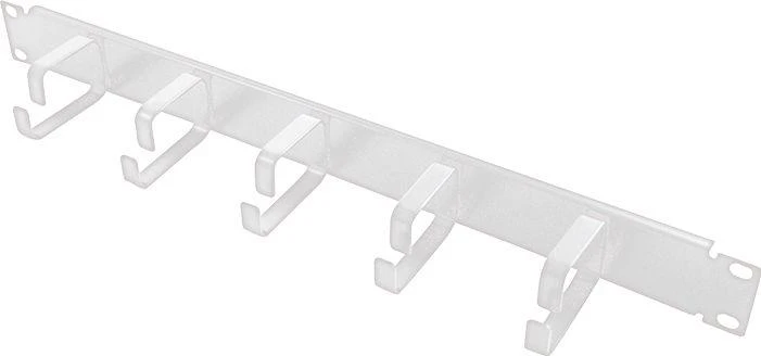 LOGILINK OR101G LOGILINK-19 Kabelių valdymo juosta 1U su 5 fiksuotais plieniniais laikikliais, pilkas