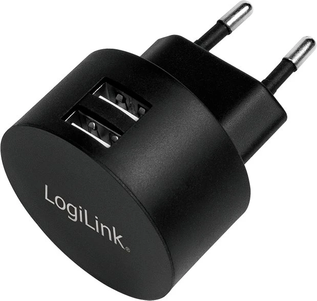 Logilink USB lizdo adapteris 2 prievadų, 10,5 W, greitas įkrovimas, juodas