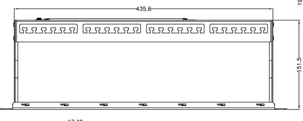 LOGILINK NK4041 LOGILINK- Keystone Panel for 24 Keystone Jacks / Coupler, ekranuotas, pilkas