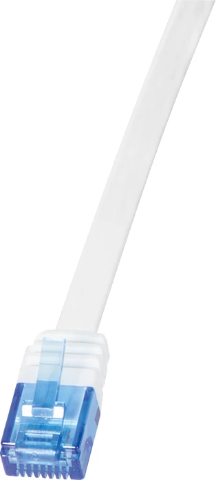 LOGILINK CF2031U - Komutacinis kabelis Plokščias Cat.6 U/UTP SlimLine baltas 1m