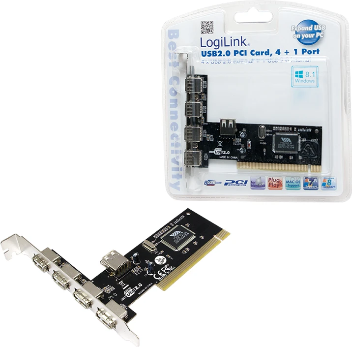 Logilink | 4+1-port USB 2.0 | PCI