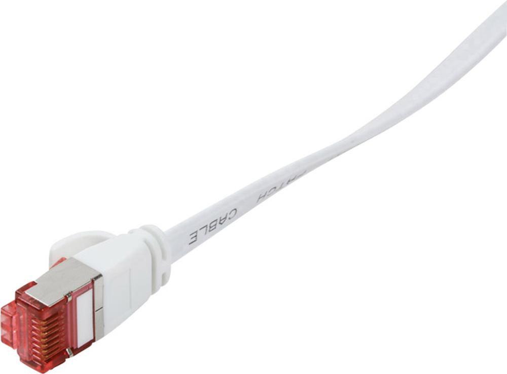 LOGILINK CF2091S LOGILINK - Komutacinis kabelis Plokščias Cat.6 Ekranuotas (PIMF) SlimLine, baltas, 10m