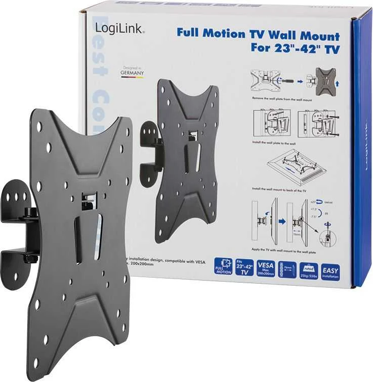 LOGILINK BP0006 LOGILINK - televizoriaus sieninis laikiklis, pakreipiamas, pasukamas