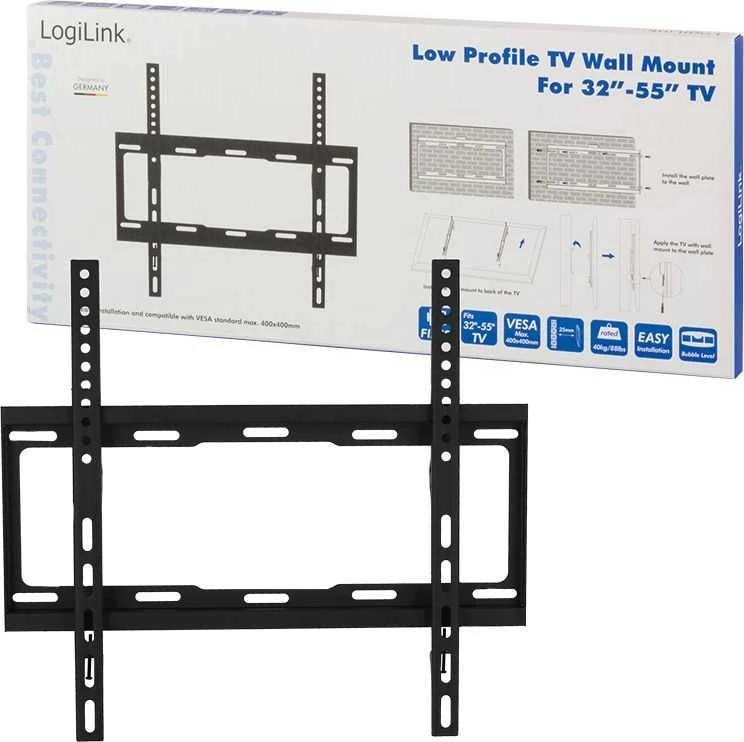LOGILINK BP0011 LOGILINK - televizoriaus sieninis laikiklis, fiksuojamas, 32-55, maks. 40 kg