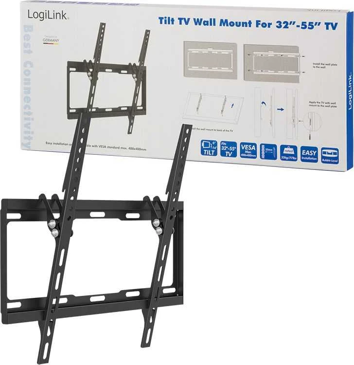 „Logilink BP0012 TV“ sieninis laikiklis, 32–55", pakreipimas -14°, 25 mm