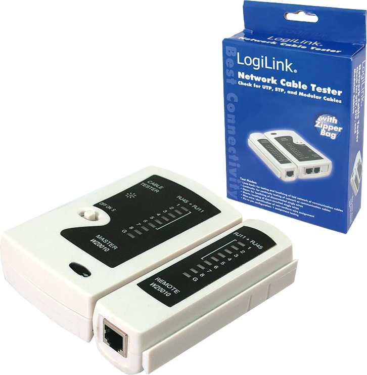 „LogiLink“ kabelių testeris RJ11/RJ12/RJ45 jungtims (WZ0010)