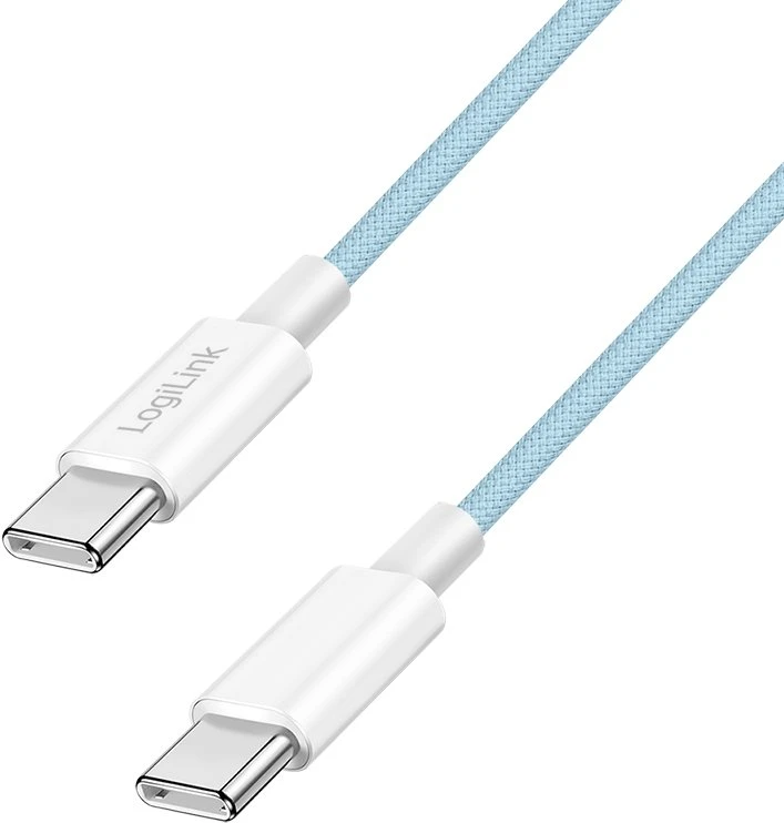 „LogiLink USB-C“ 1,0 m ilgio nailono pynimo jungtis, mėlyna