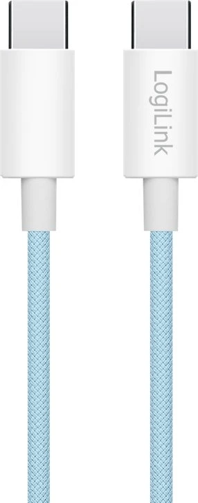 „LogiLink USB-C“ 1,0 m ilgio nailono pynimo jungtis, mėlyna