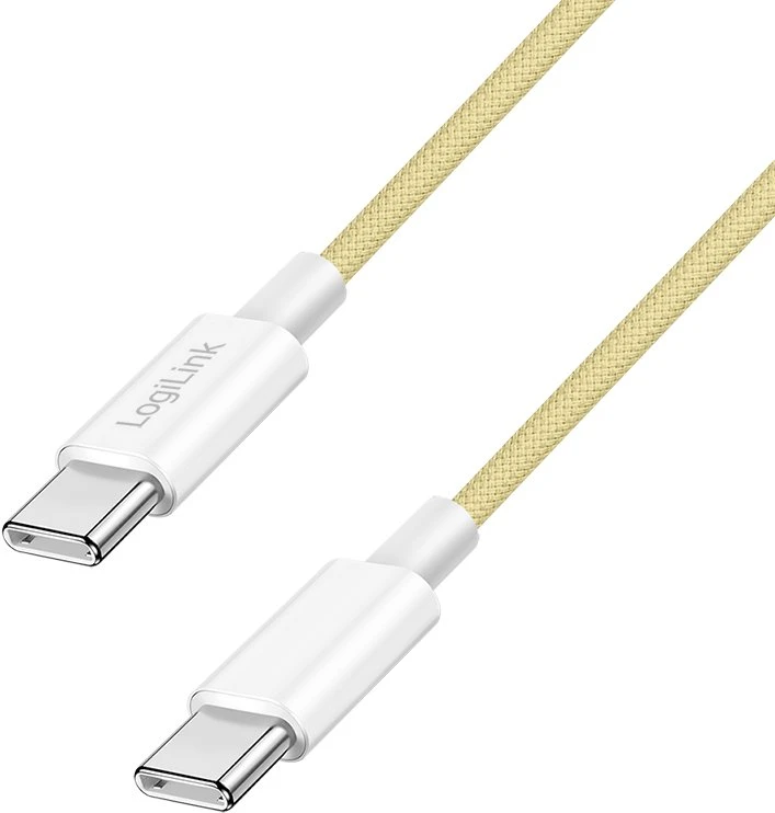 „LogiLink USB-C“ 1,5 m ilgio nailono pintas geltonas