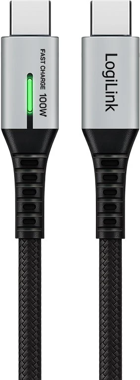 LogiLink USB-C 20 Gb/s, 100 W 0,3 m pintas juodas