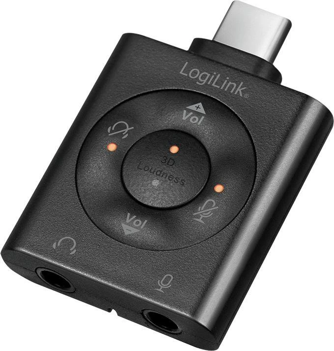 LogiLink USB-C / M iki 2x jack 3,5 mm 7.1 garso adapteris
