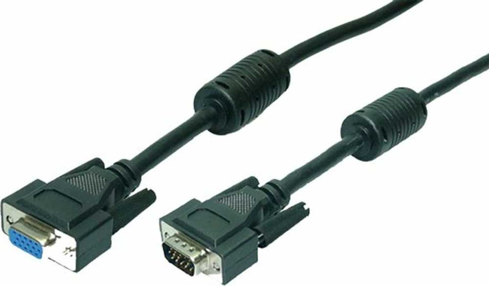 Kabelis LogiLink D-Sub (VGA) - D-Sub (VGA) 3m juoda (VGA Cable ST/BUblack 2x)