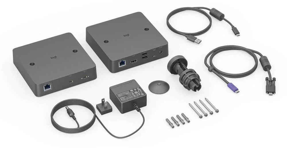 LOGITECH Extend – perkelkite savo susitikimą į vaizdo konferencijų salę vienu USB-C laidu.