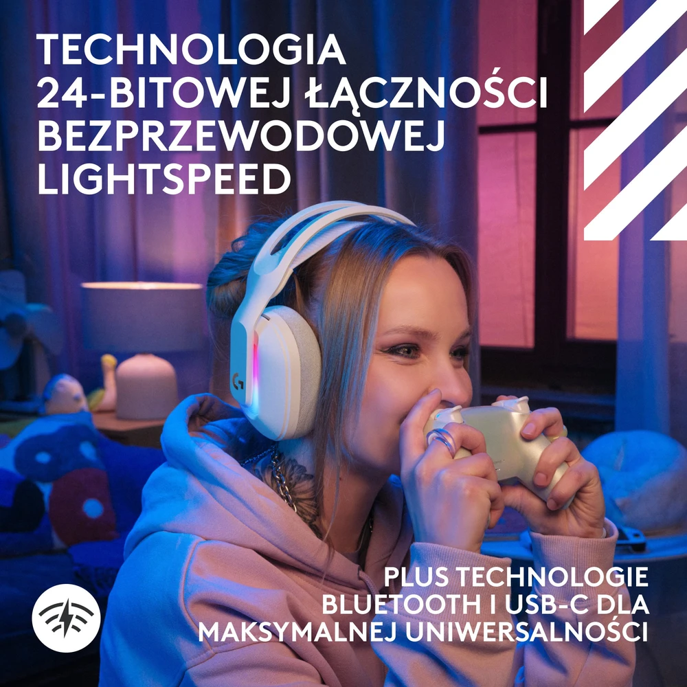 Logitech G Astro A20 X LIGHTSPEED Belaidės Belaidės Žaidimų Ausinės | Baltas