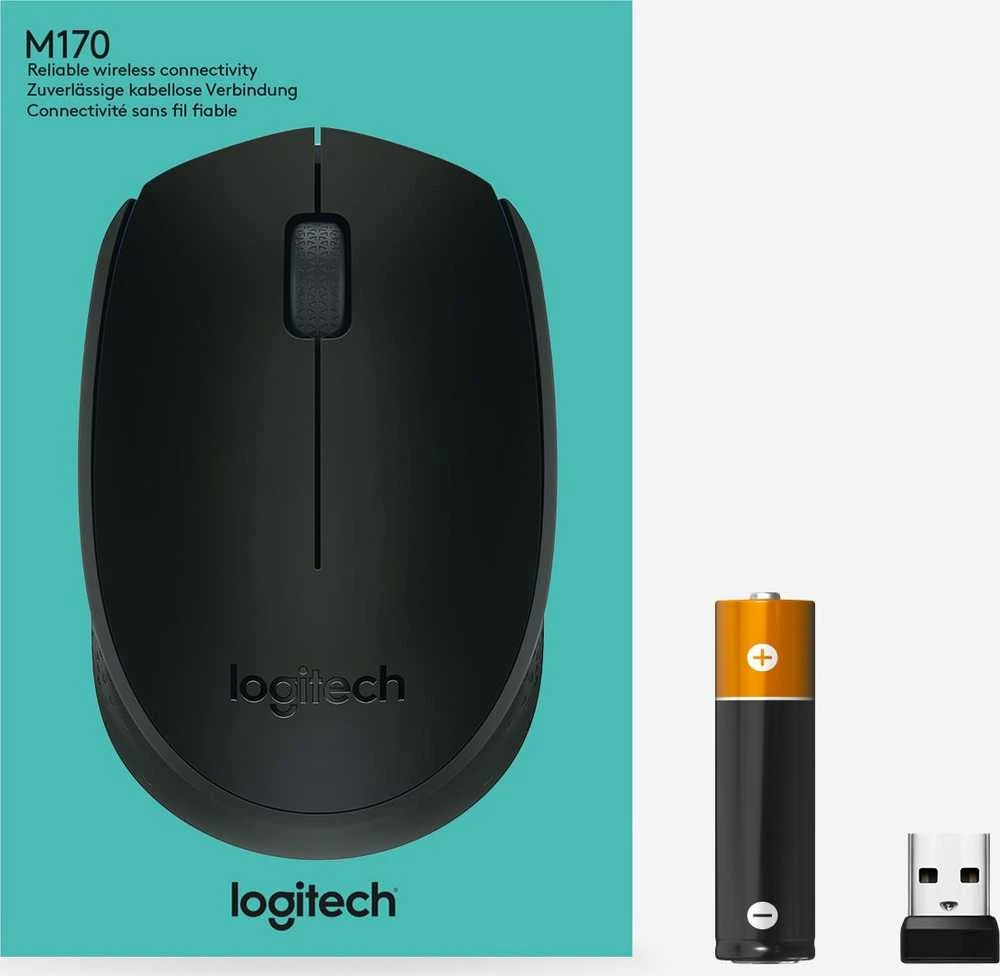 Belaidė pelė Logitech B170, Juoda