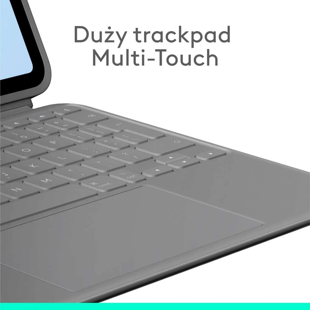 „Logitech Combo Touch“ klaviatūra, skirta „iPad Air 11“ (M2 ir M3), „Oxford Pilka“, JAV