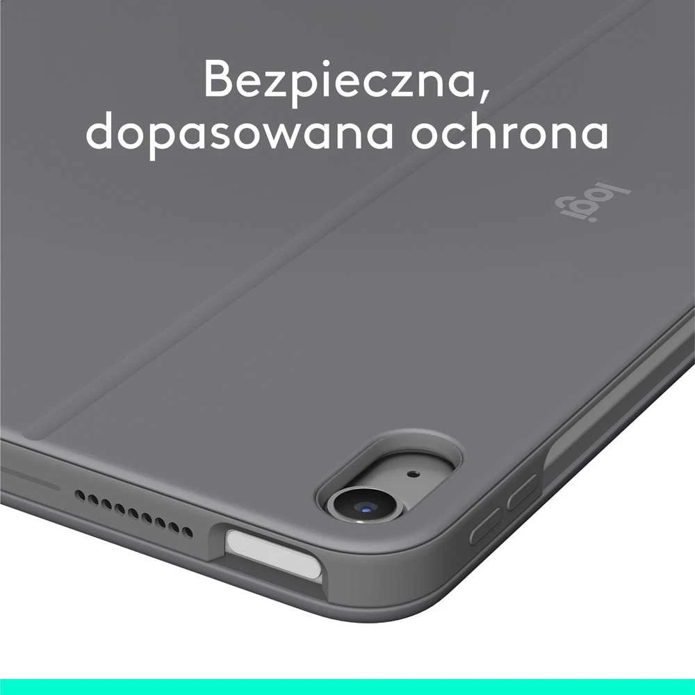 „Logitech Combo Touch“ klaviatūra, skirta „iPad Air 11“ (M2 ir M3), „Oxford Pilka“, JAV