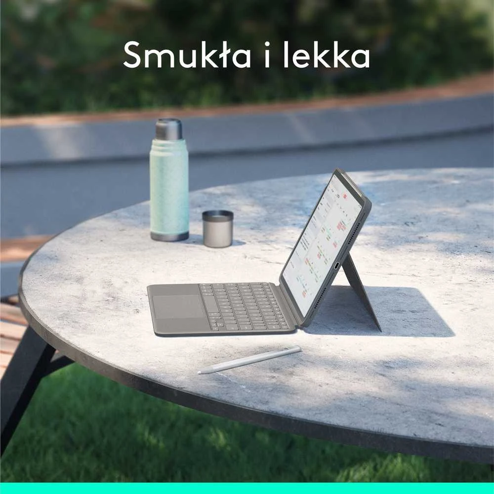 „Logitech Combo Touch“ klaviatūra, skirta „iPad Air 11“ (M2 ir M3), „Oxford Pilka“, JAV