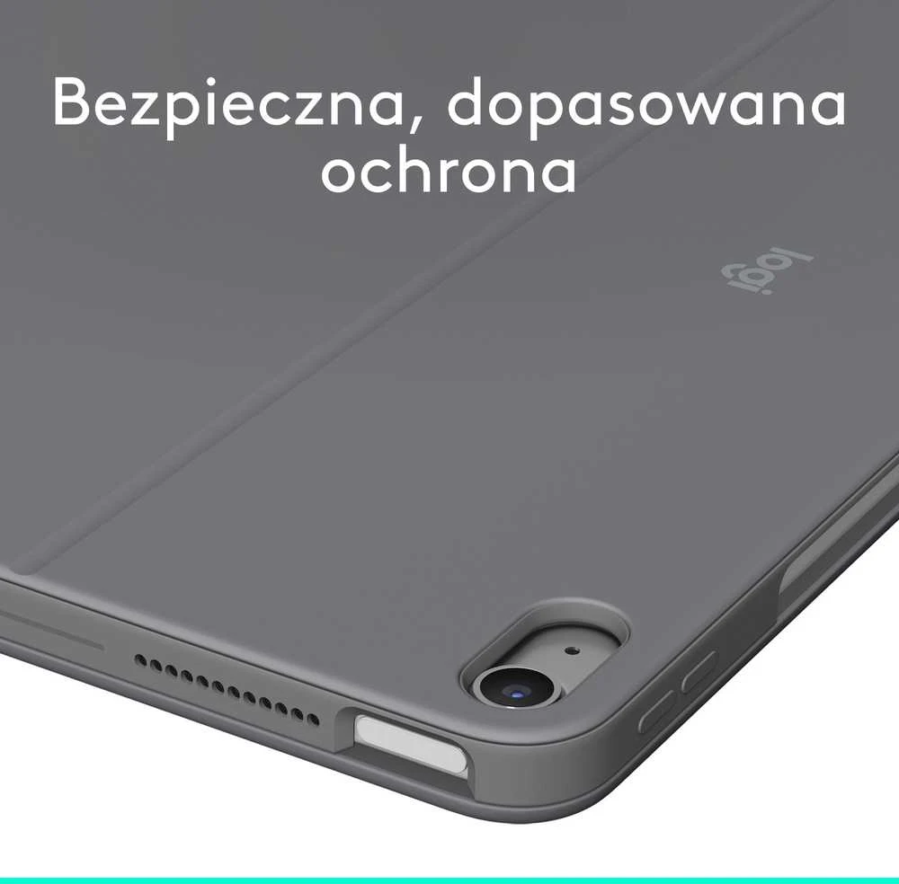 „Logitech Combo Touch“, skirtas „iPad Air 13“ (M2 ir M3), pilka (JAV)