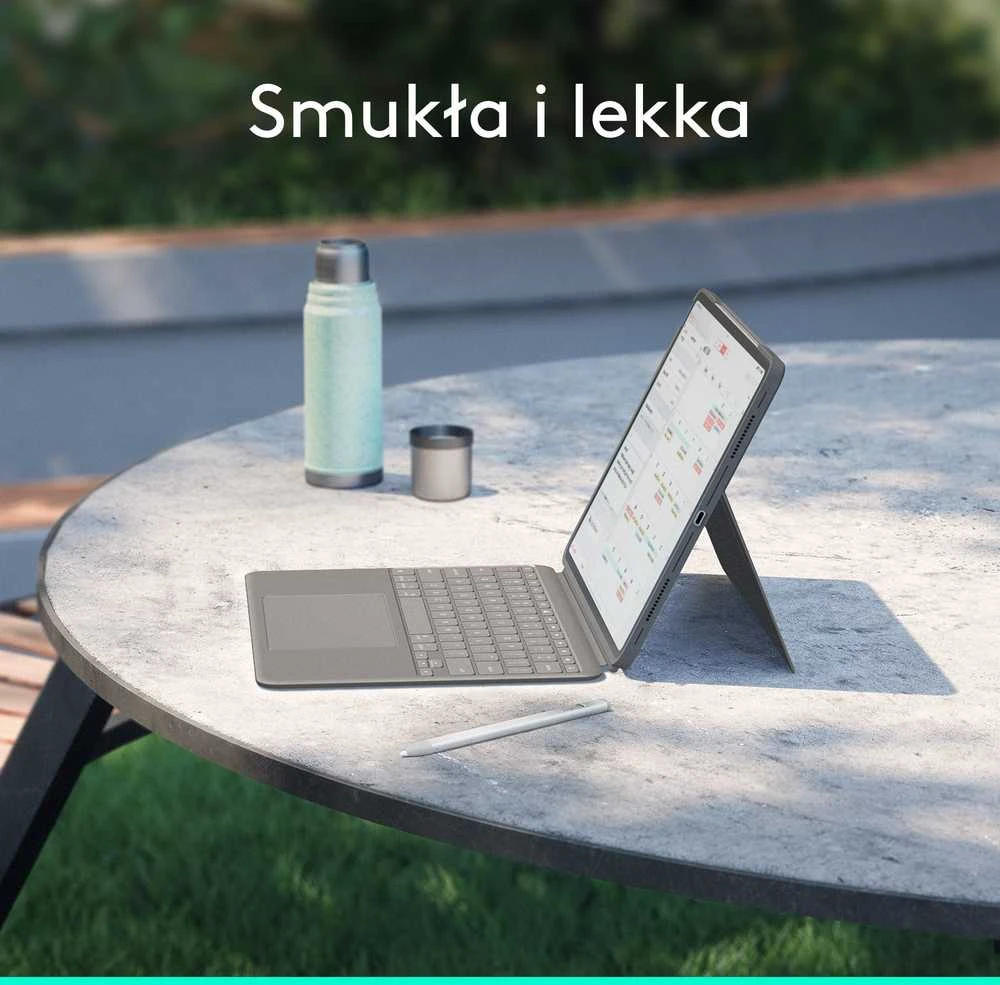 „Logitech Combo Touch“, skirtas „iPad Air 13“ (M2 ir M3), pilka (JAV)