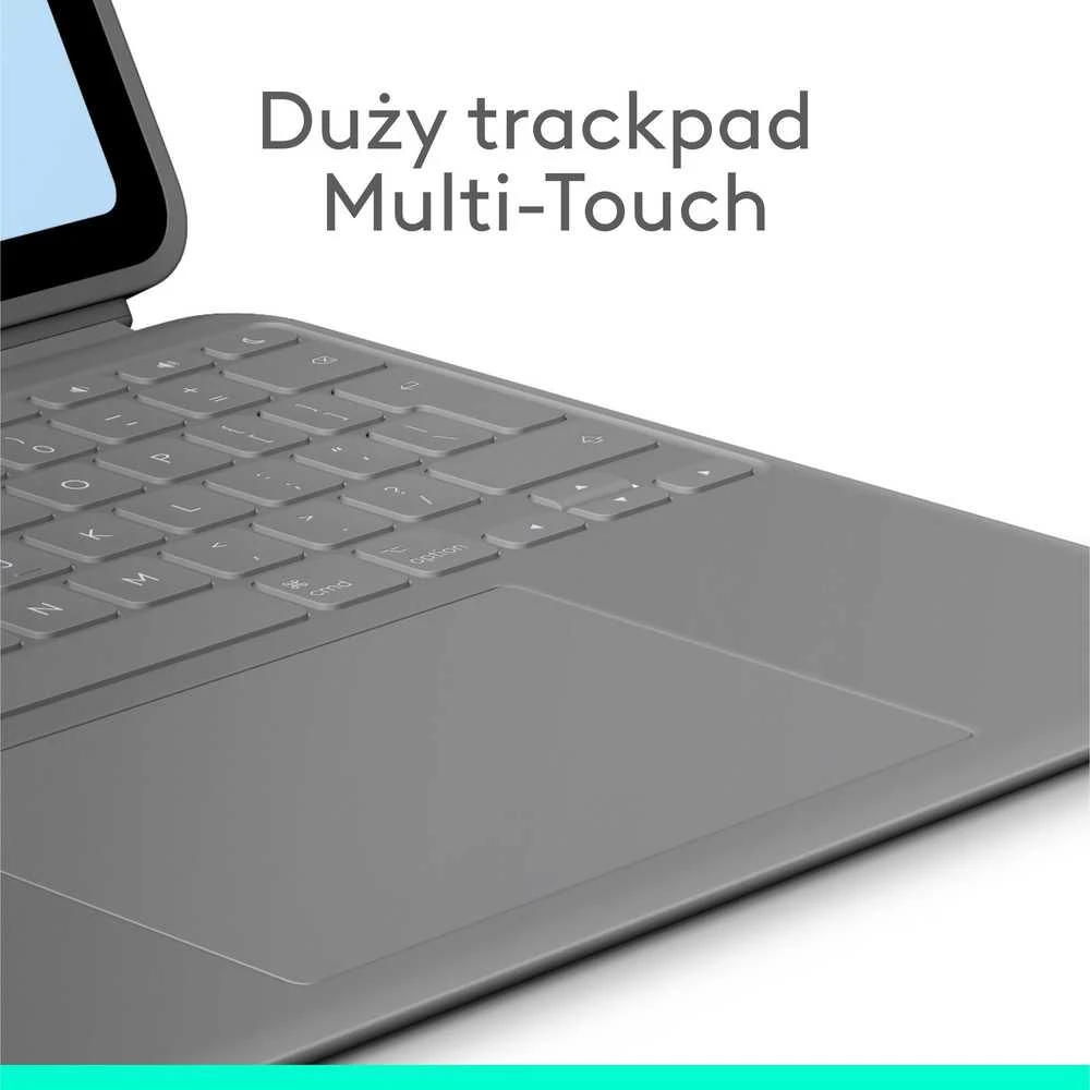 „Logitech Combo Touch“, skirtas „iPad Air 13“ (M2 ir M3), pilka (JAV)