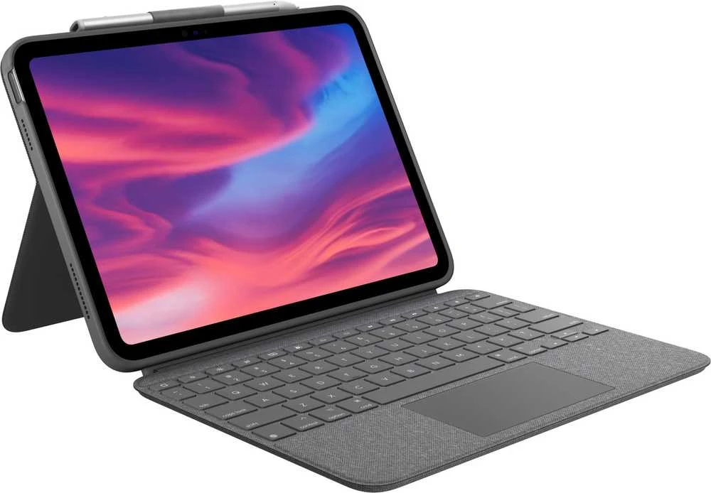 Logitech „COMBO TOUCH“ KIŠENINIS KIŠENINIS „IPAD“ (10 KARTOS) – „OXFORD Pilkas ITA“ – „MEDITER-412“