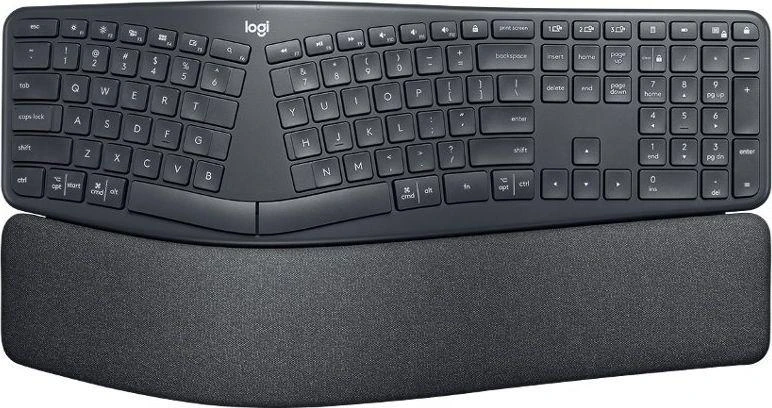 Logitech ERGO K860 belaidė klaviatūra, grafito spalvos, Skandinaviškas išdėstymas (Qwerty)