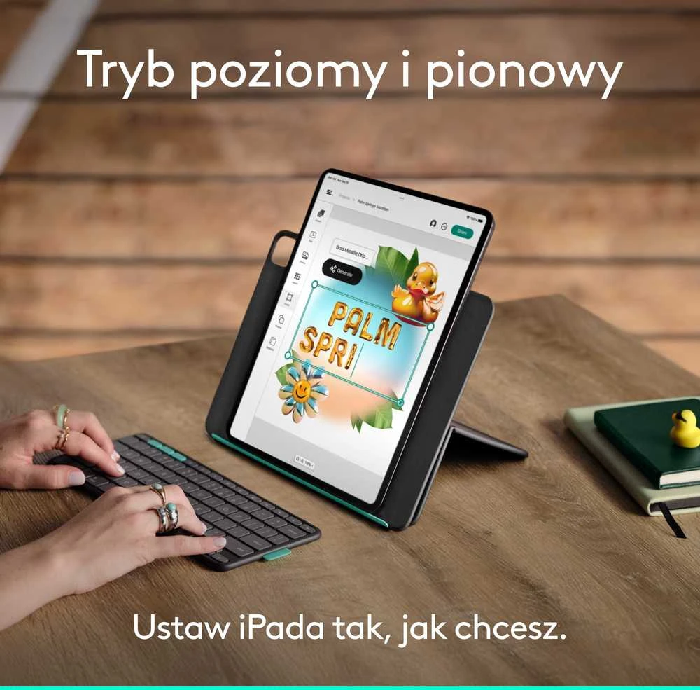 „Logitech Flip Folio“, skirtas 13 colių „iPad Pro“ ir „Air“, grafito spalvos