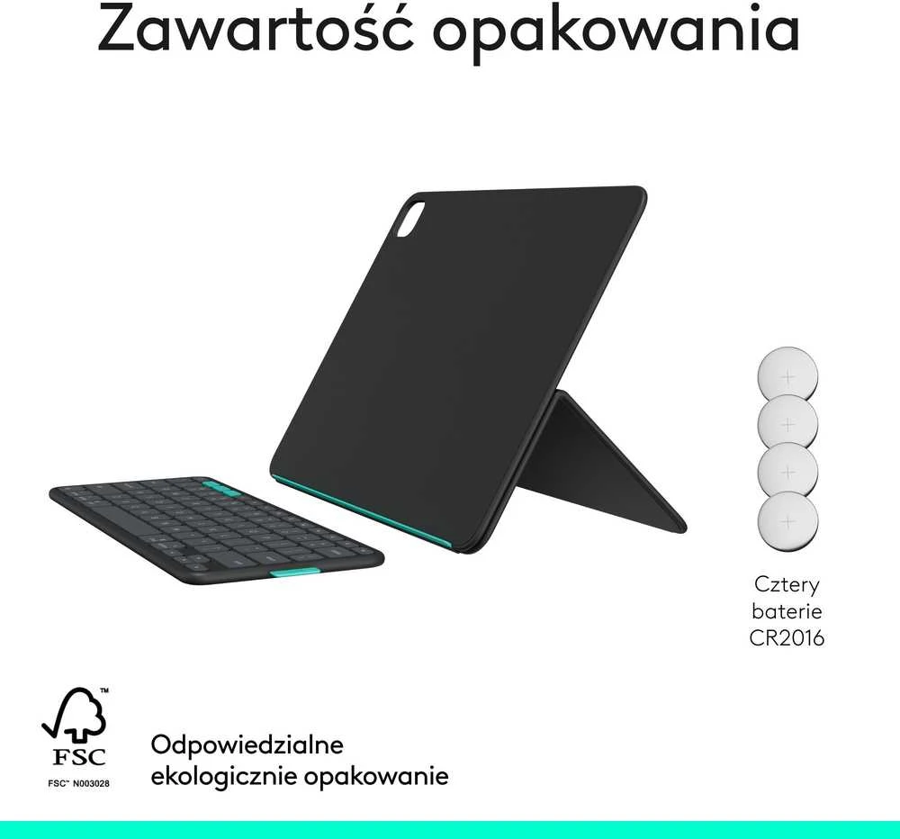 „Logitech Flip Folio“, skirtas 13 colių „iPad Pro“ ir „Air“, grafito spalvos
