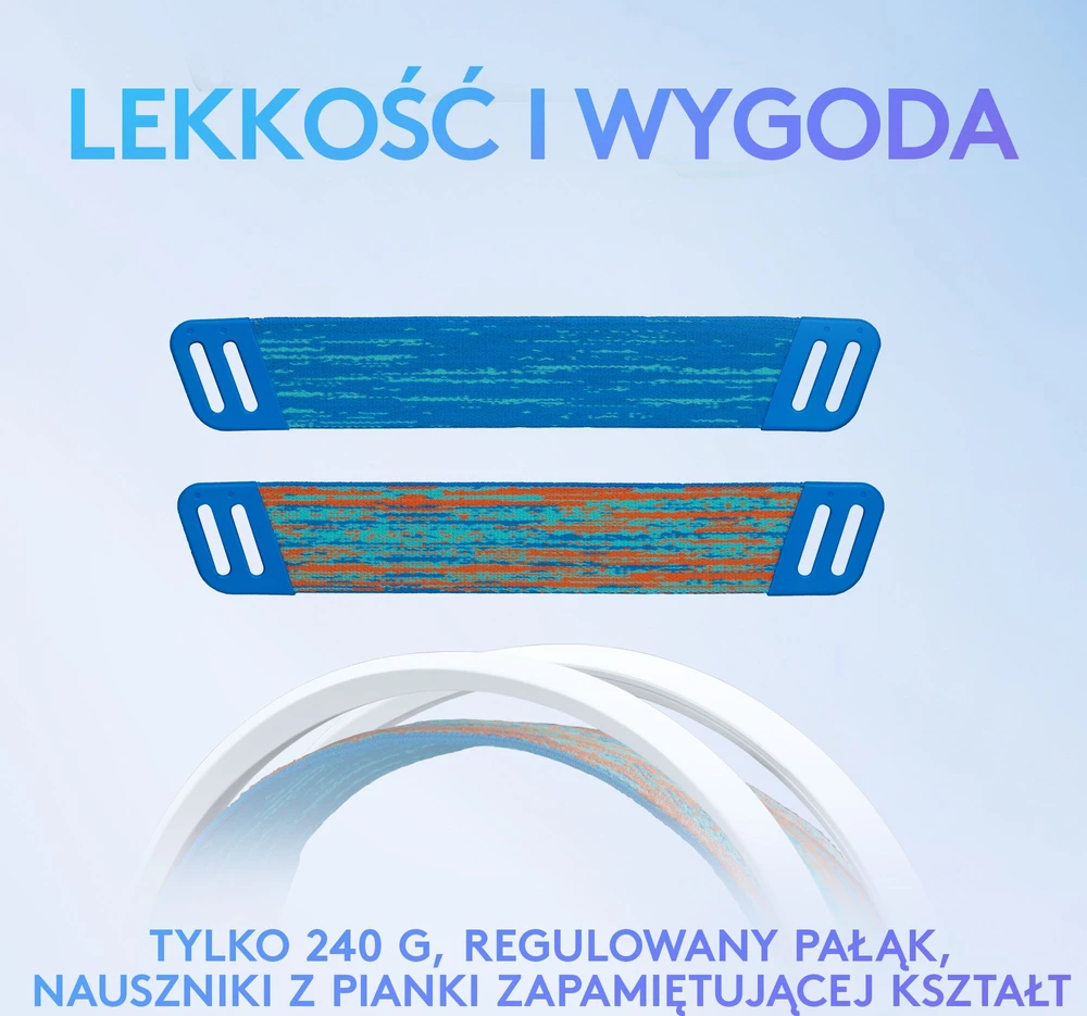 Laidinės žaidimų ausinės Logitech G335, baltos spalvos