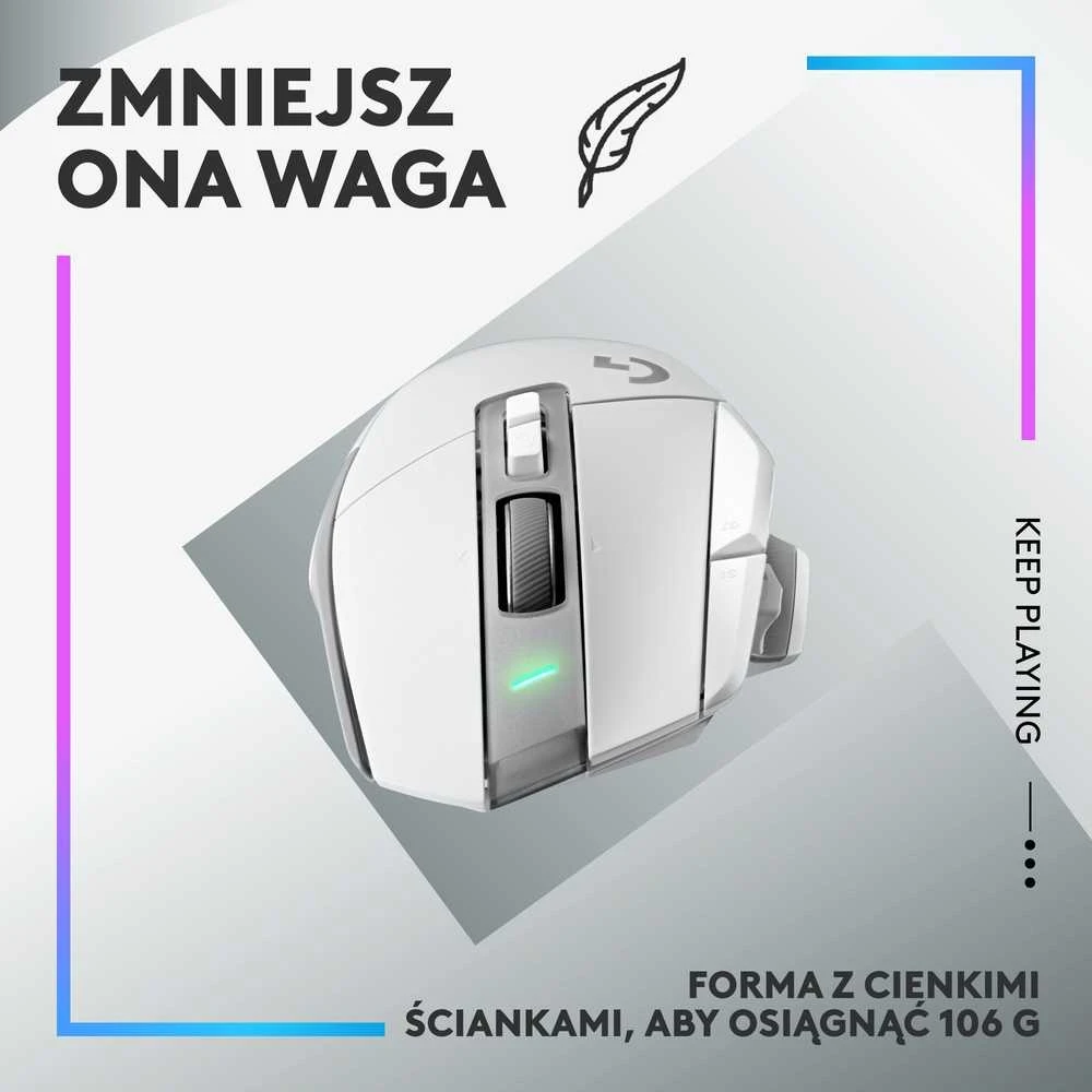 Pelė Logitech G502 X PLUS, balta