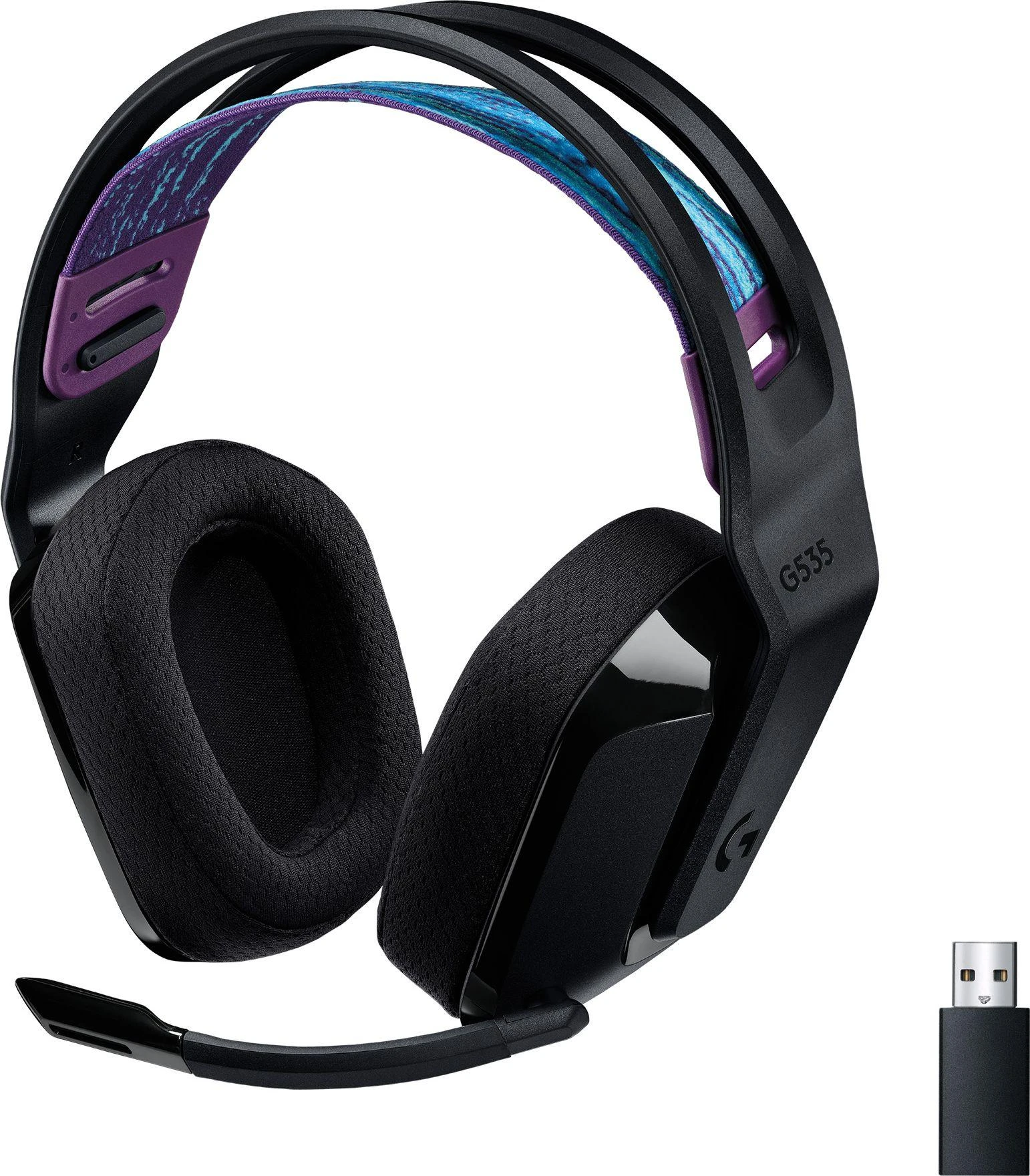 Logitech G535 belaidės ausinės su spalvota galvūgalio juosta