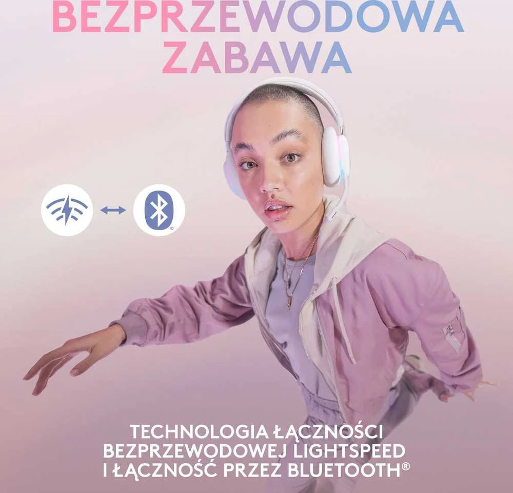 Logitech G735 Lightspeed  belaidės ausinės žaidimams, Baltos spalvos