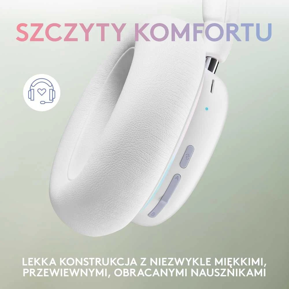 Logitech G735 Lightspeed  belaidės ausinės žaidimams, Baltos spalvos