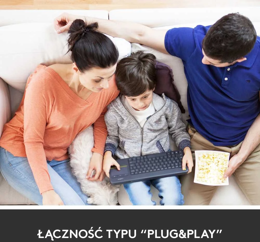 Belaidė klaviatūra Logitech K400 Plus, juoda