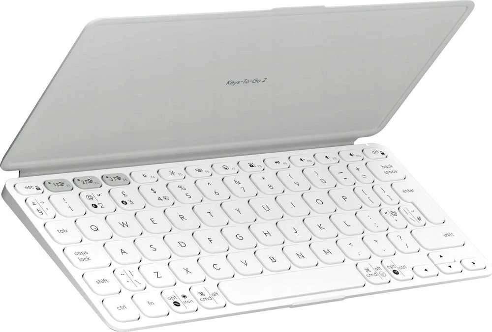Klaviatūra „Logitech Keys To Go 2“ šviesiai pilkos spalvos