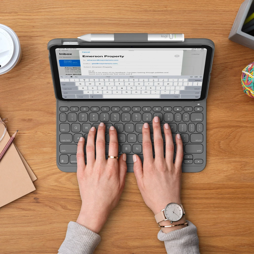 Logitech SLIM FOLIO FOR IPAD (10TH GEN) - Pilkas - CH - CENTRAL