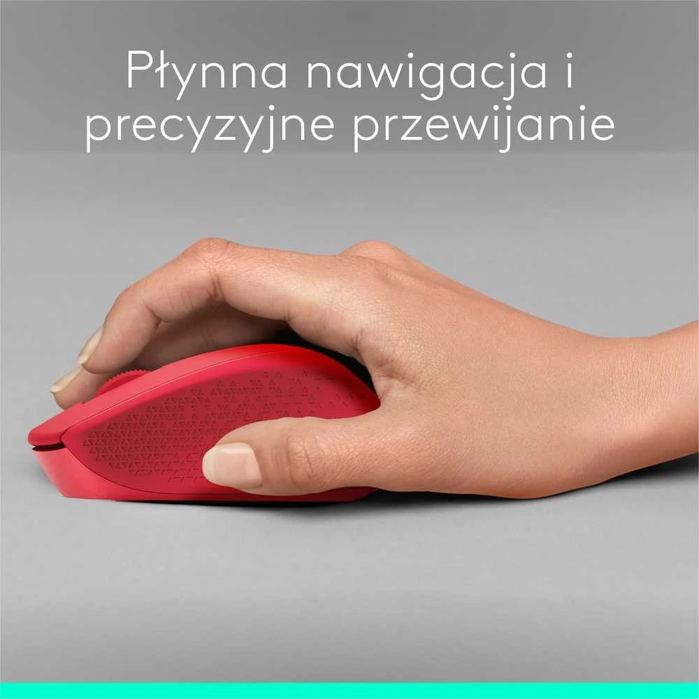 Belaidė pelė Logitech M330 Silent Plus, raudona