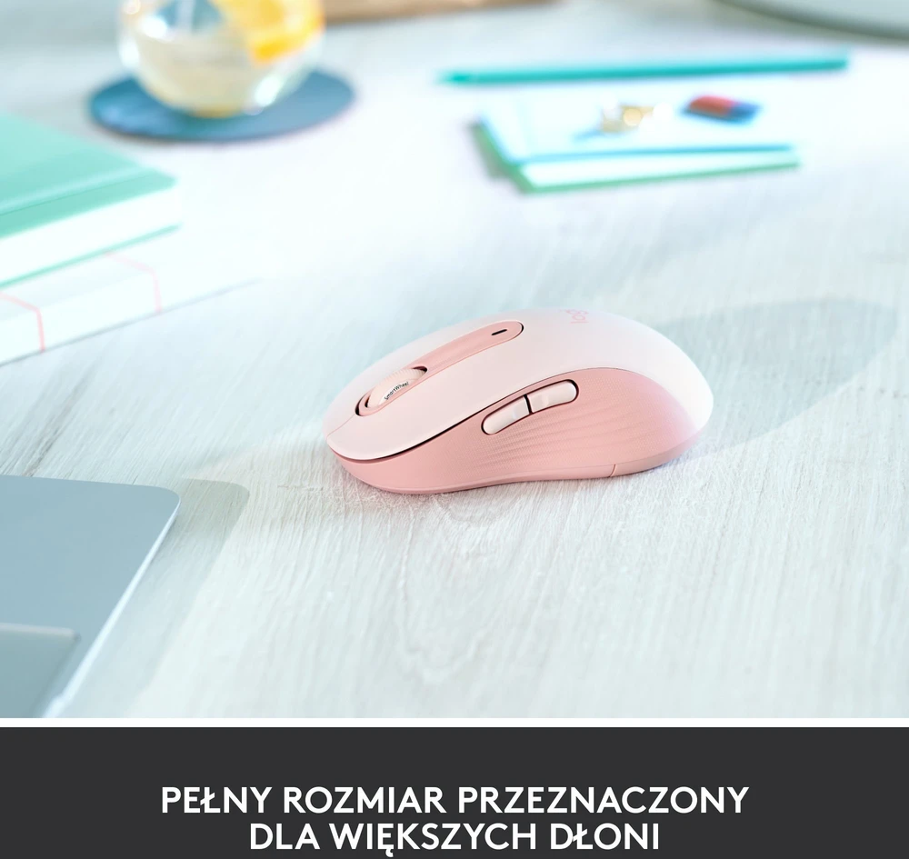 Belaidė pelė Logitech Signature M650 L, rožinės spalvos