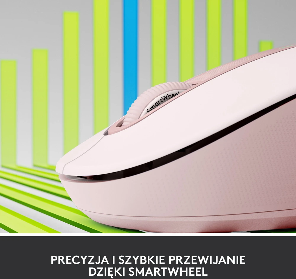 Belaidė pelė Logitech Signature M650 L, rožinės spalvos