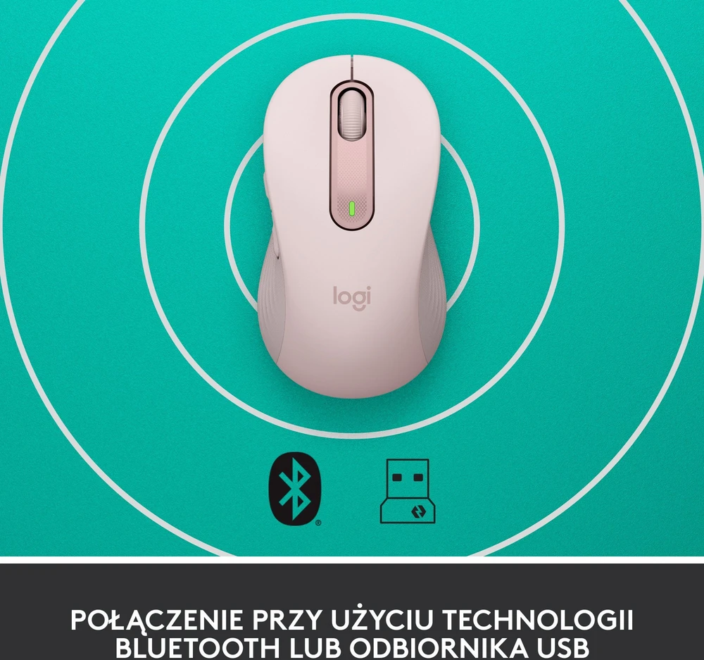 Belaidė pelė Logitech Signature M650 L, rožinės spalvos