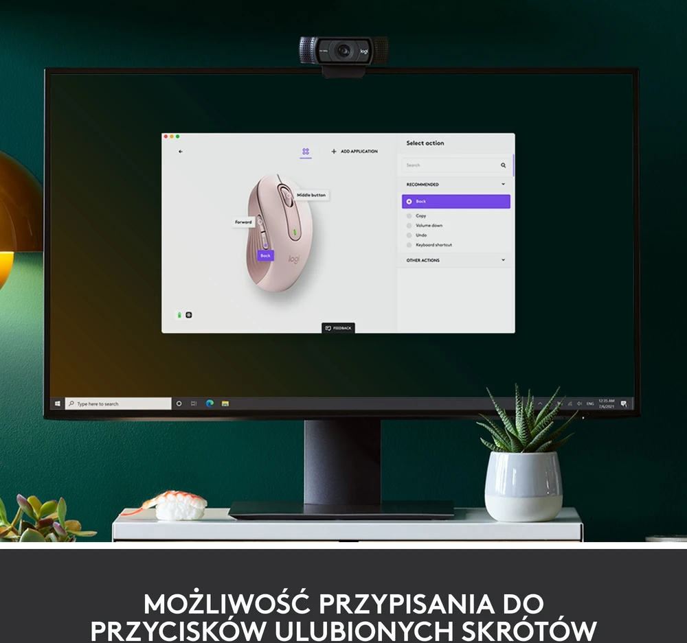 Belaidė pelė Logitech Signature M650 L, rožinės spalvos